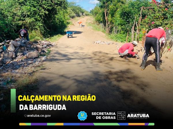 PREFEITURA DE ARATUBA REALIZA CONSTRUÇÃO DE CALÇAMENTO NOVO NA COMUNIDADE DE BARRIGUDA